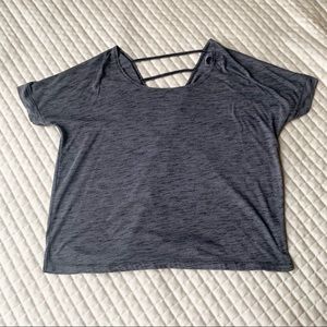 Grey Cutout Back Tee Size L/G